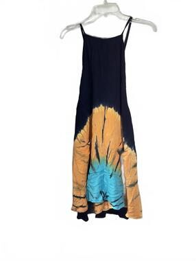 Lakhays Bohemian Vacation Tie-Dye Sundress with Pockets M/L